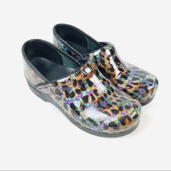 Dansko Shoes - Dansko leopard multicolor nursing comfort clogs